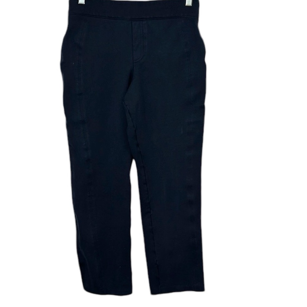 SPANX Navy blue cropped casual dress pull on pants size Small